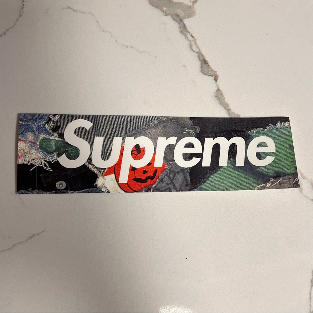 Asspizza Supreme Box Logo Sticker Halloween